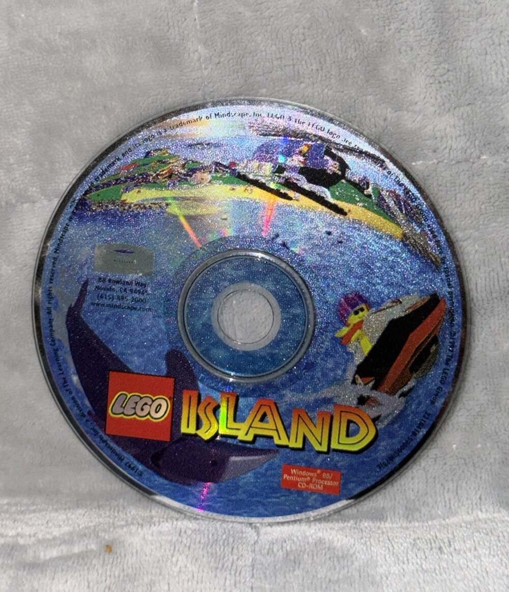 Vintage LEGO Island 3D Action Adventure PC CD-ROM Windows 95 Ages 6-12